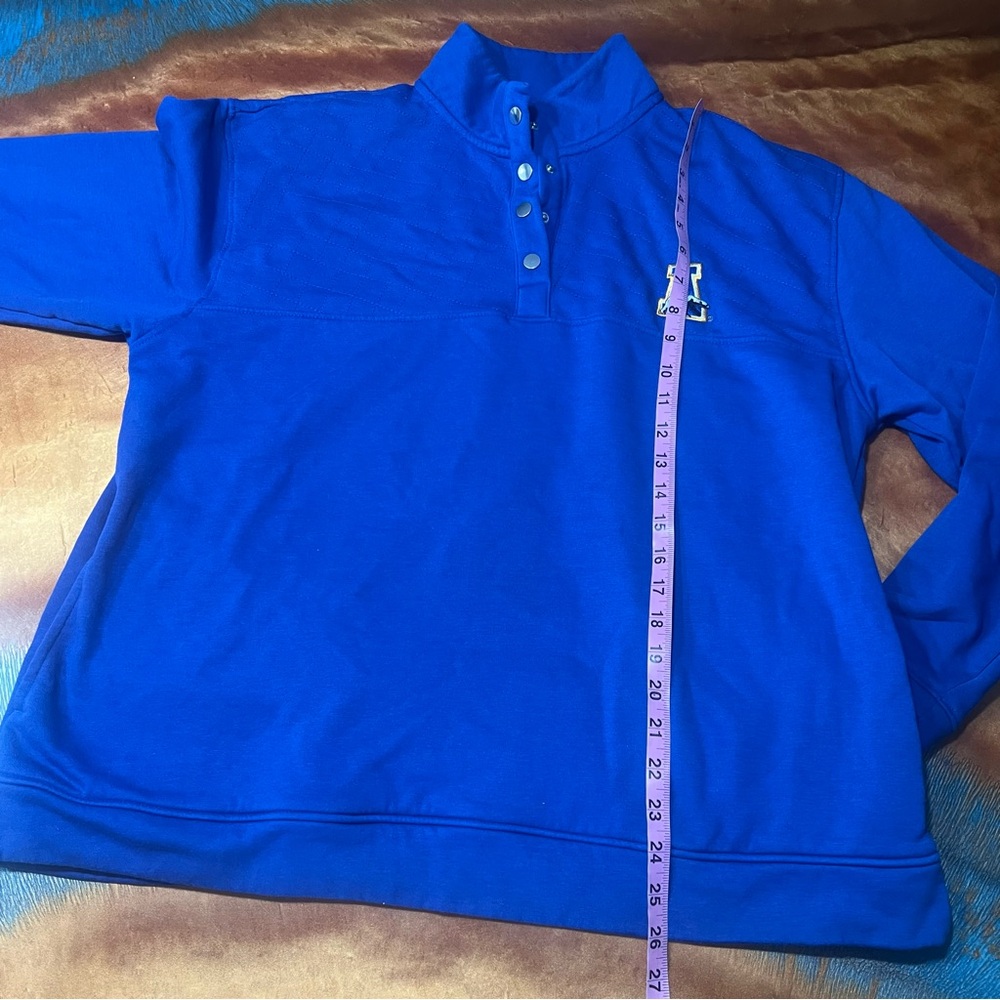 Champion UAF Nanooks Collegiate Blue Quarter snap pullover sweatshirt XL - Picture 6 of 7